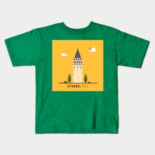 Istanbul city poster Kids T-Shirt